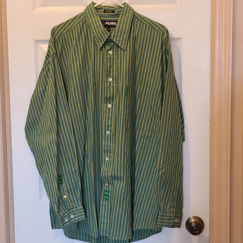 FUBU Men's Long Sleeve Button Down Shirt